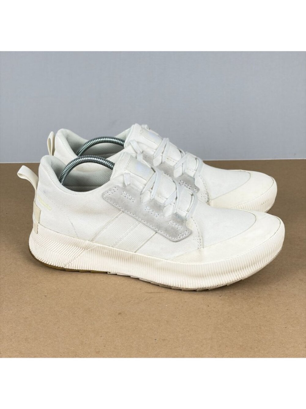 Sorel Out N About III Low Canvas Sneakers Womens 10 White Lace Up Shoes - Picture 3 of 10